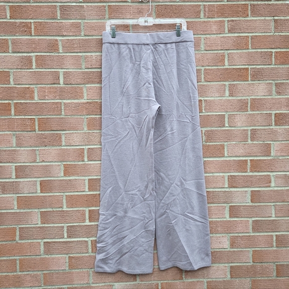 Neiman Marcus Fusty Lavender Cashmere Pull-on Lounge Wide Leg Pants Medium - Picture 3 of 6